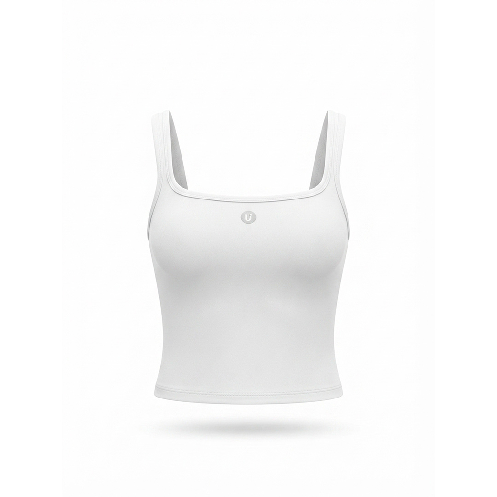 [TOPHUTS01-S] TOP UBX FITNESS TANK SQUARE BLANCO