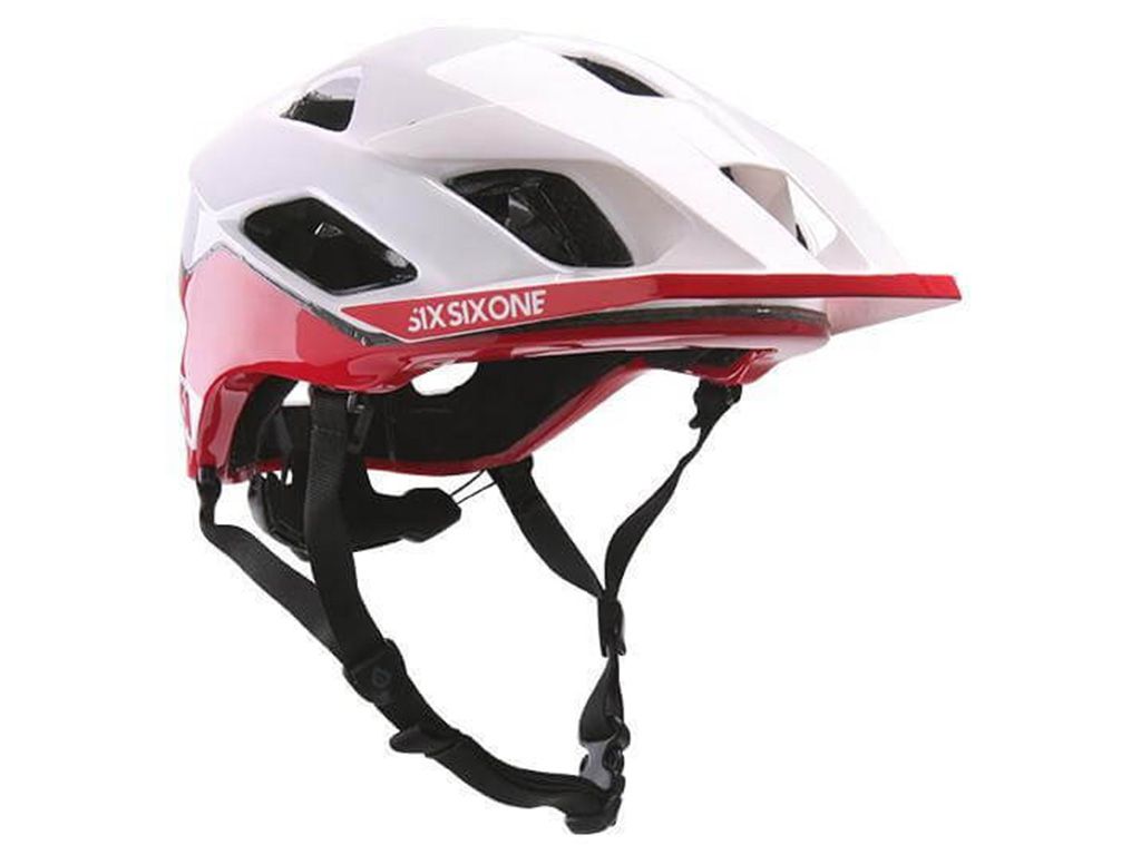 CASCO ENDURO SIXSIXONE EVO AM HELMET CPSC MET WHT/RED